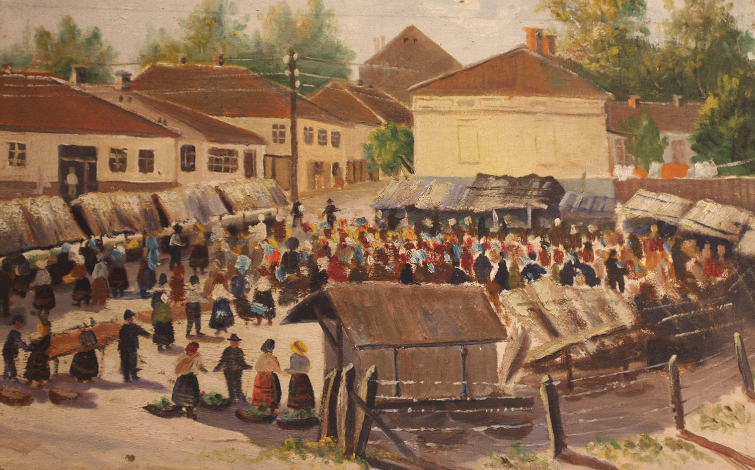 Vasilije-Reznikov,-zelena-ženska-pijaca-kod-Brankove-ciglane
